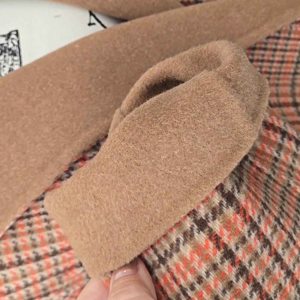 Talbots Campfire Plaid Wool Blend Trench Coat Size 12 NWOT - Picture 11 of 15